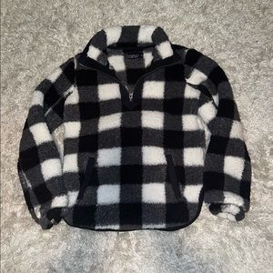 abercrombie & fitch quarter zip sherpa